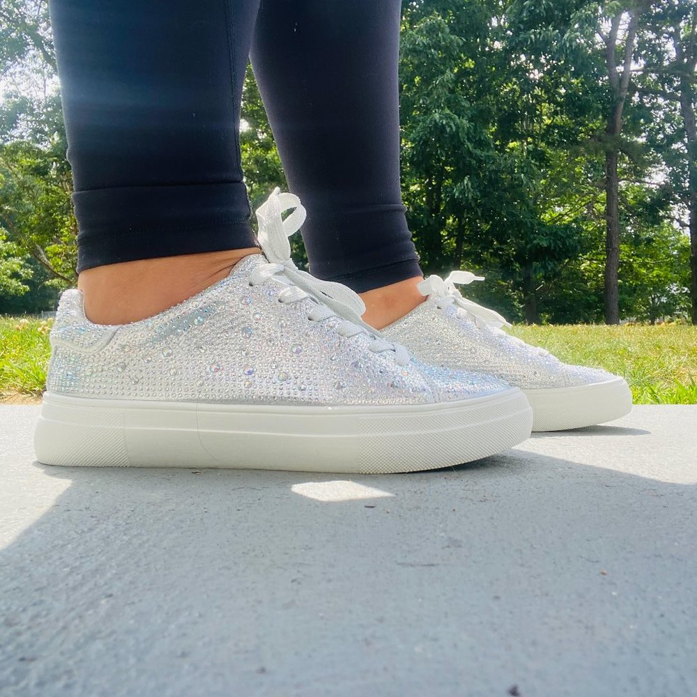 Women's Sparkle Crystal Rhinestone Bling Sneakers NEW!